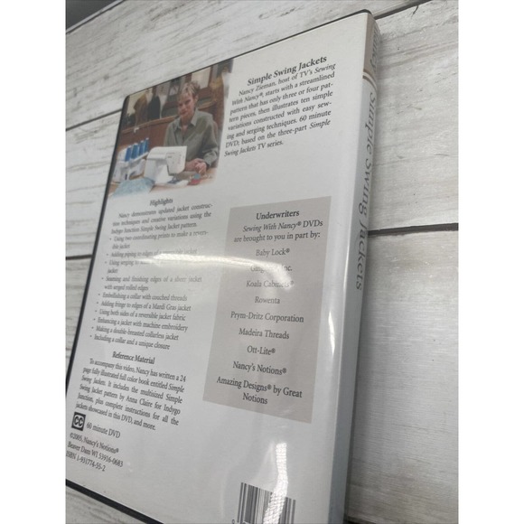 Sewing with Nancy Simple Swing Jackets DVD Nancy Zieman Sewing Instructional - Picture 6 of 12